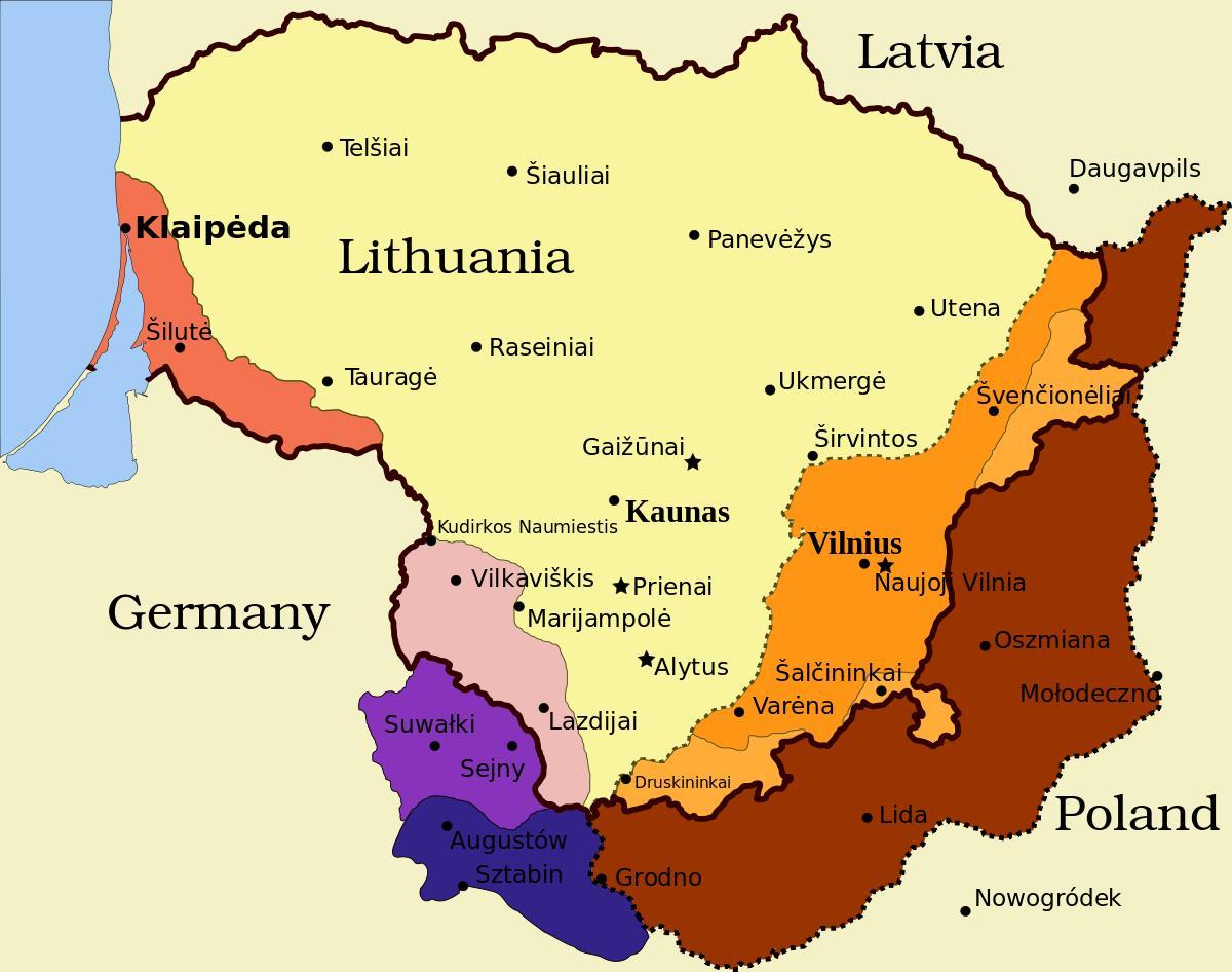 mapa de kaunas (Lituània