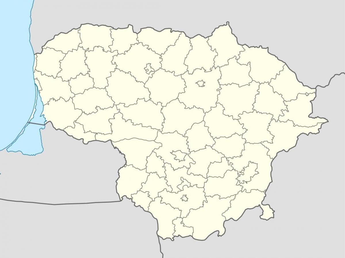 Mapa de Lituània vector