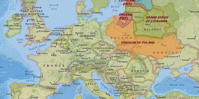 Mapa de Lituània història