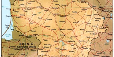 Mapa de Lituània 1900